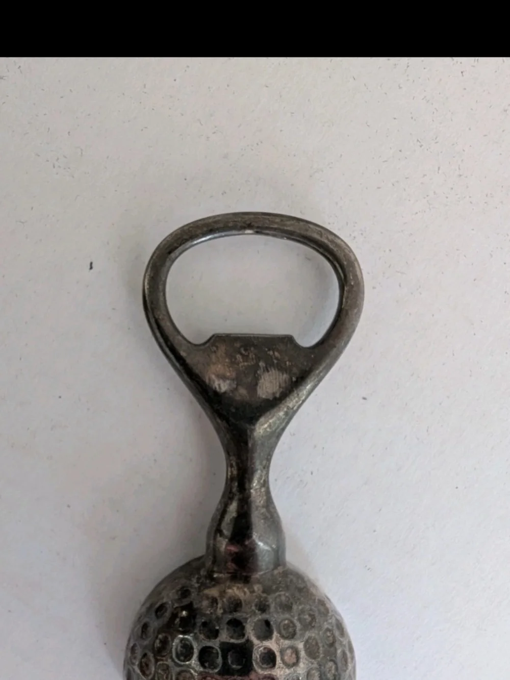 Vintage Golf Ball Bottle Opener Solid Stainless Steel Chrome Heavy Golfer Gift